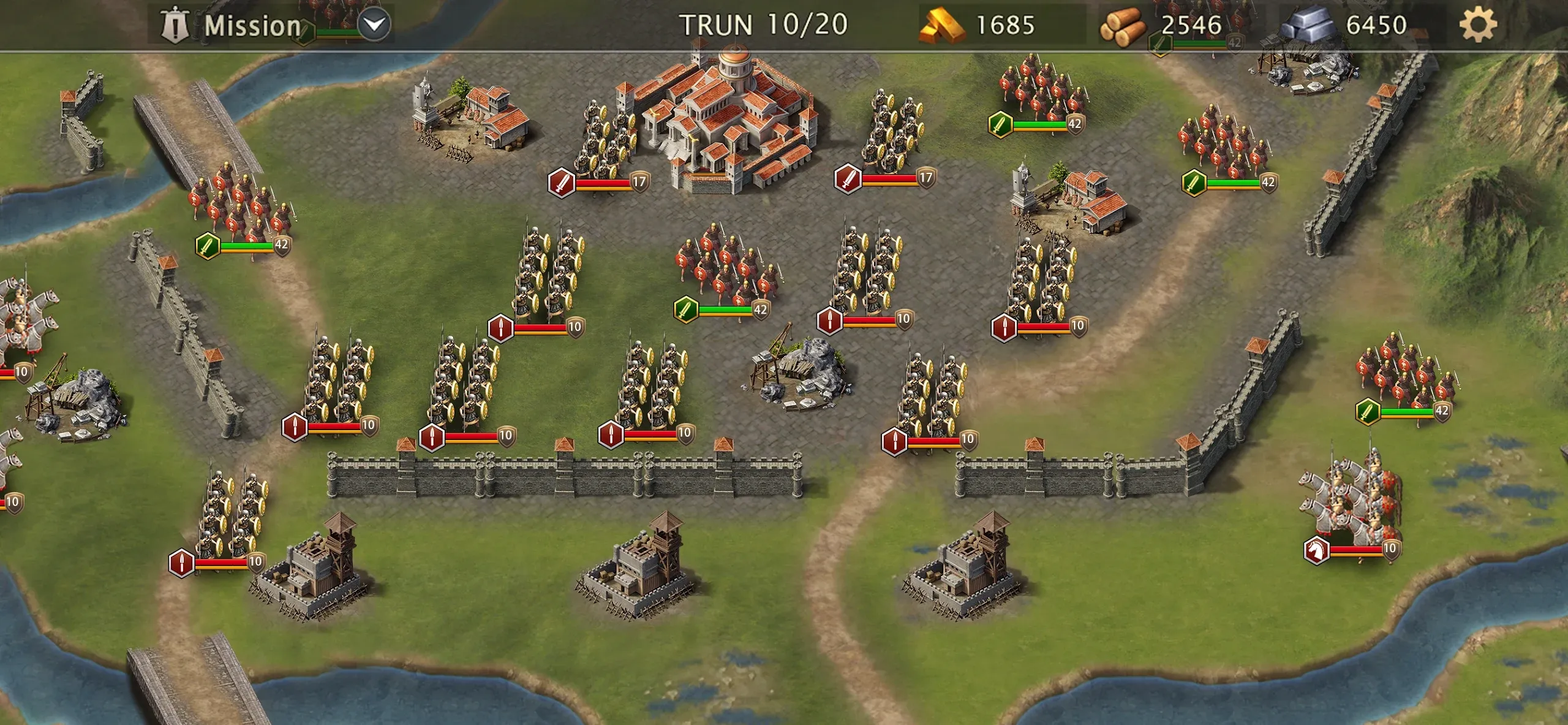 Screenshot einer Truppenformation